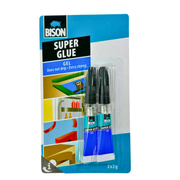Bison super glue 2x2g for fast and strong bonding connections